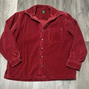 L.L. Bean Women's 100% Cotton burgundy Corduroy shaket / size M